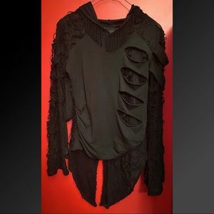 Queen of Darkness Asymmetrical Top